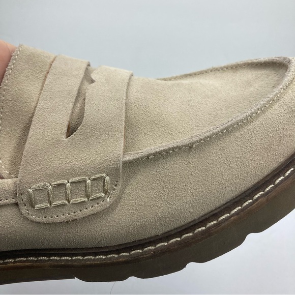 Anne Klein Women's Emmylou Loafer Flat 7.5 M Beige Suede Upper Leather - Picture 9 of 16